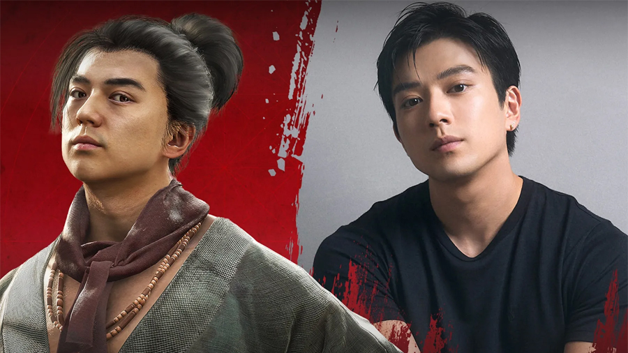 Mackenyu desempenhando o papel de Gennojo no videogame Assassin's Creed Shadows