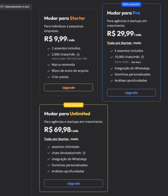 Typebot Brasil oferece Planos Acessíveis para Todos os Tipos de Usuários