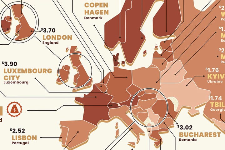 Quanto custa um café ao redor do mundo: mapa revela os preços em diferentes países